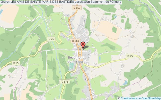 plan association Les Amis De Sainte-marie Des Bastides Beaumont