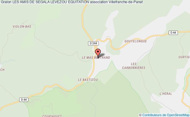 plan association Les Amis De Segala Levezou Equitation Villefranche-de-Panat