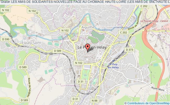 plan association Les Amis De Solidarites Nouvelles Face Au Chomage Haute-loire (les Amis De Snc Haute-loire) Le Puy-en-Velay