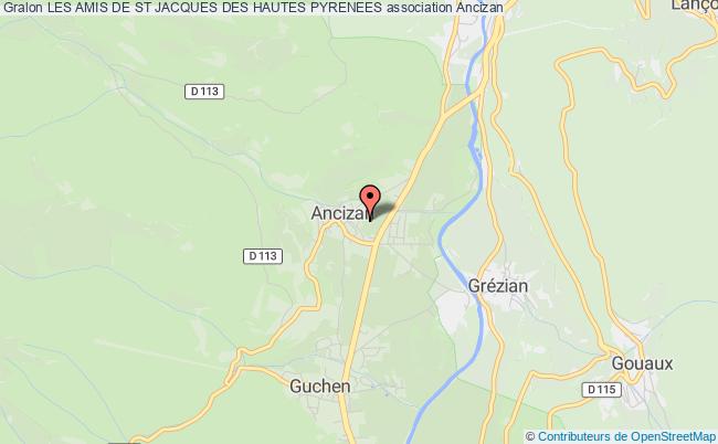 plan association Les Amis De St Jacques Des Hautes Pyrenees Ancizan