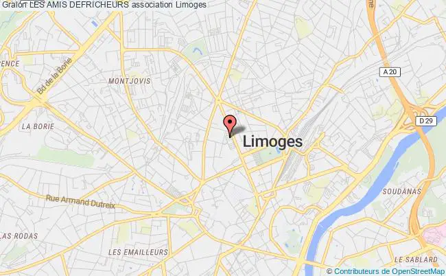 plan association Les Amis Defricheurs Limoges