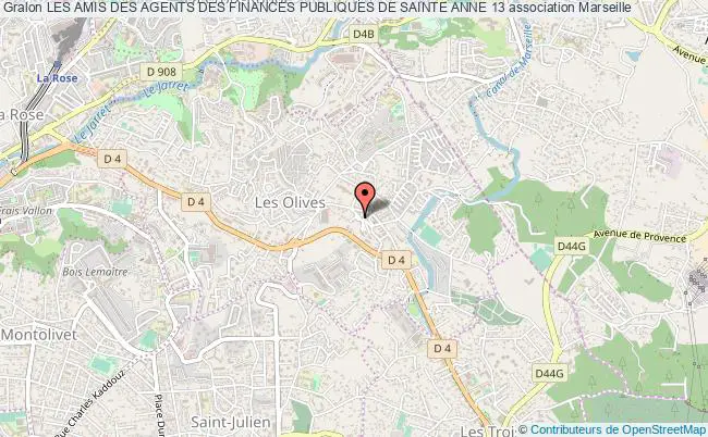 plan association Les Amis Des Agents Des Finances Publiques De Sainte Anne 13 Marseille