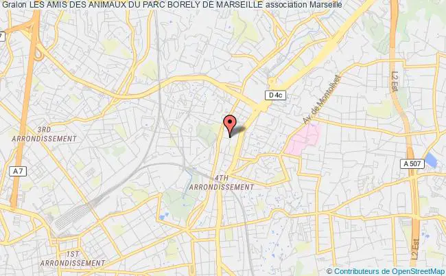 plan association Les Amis Des Animaux Du Parc Borely De Marseille Marseille 4