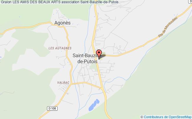 plan association Les Amis Des Beaux Arts Saint-Bauzille-de-Putois