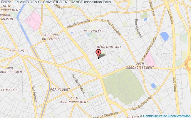 plan association Les Amis Des Bosniaques En France Paris