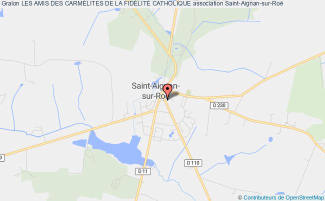 plan association Les Amis Des CarmÉlites De La FidÉlitÉ Catholique Saint-Aignan-sur-Roë