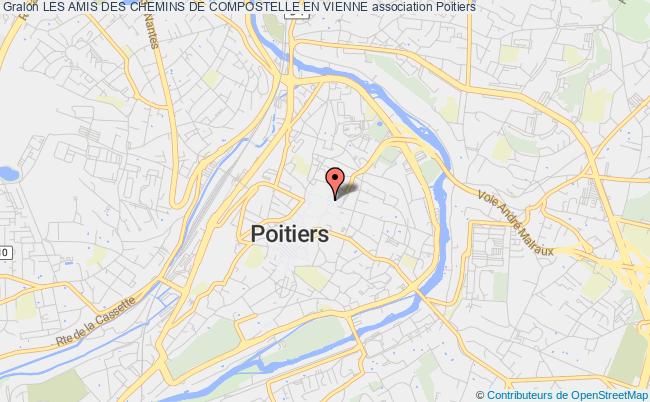 plan association Les Amis Des Chemins De Compostelle En Vienne Poitiers
