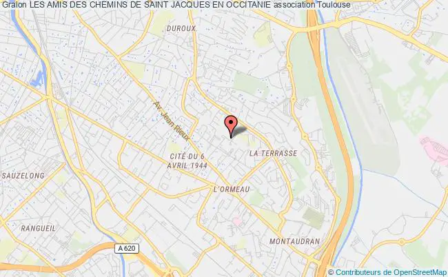plan association Les Amis Des Chemins De Saint Jacques En Occitanie Toulouse