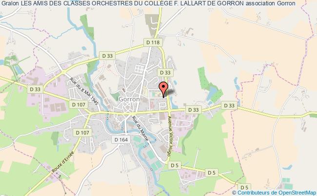 plan association Les Amis Des Classes Orchestres Du College F. Lallart De Gorron Gorron