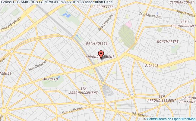 plan association Les Amis Des Compagnons Ardents Paris