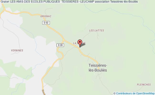 plan association Les Amis Des Ecoles Publiques  Teissieres -leucamp Teissières-lès-Bouliès