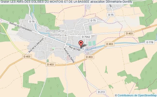 plan association Les Amis Des Eglises Du Montois Et De La Bassee Donnemarie-Dontilly