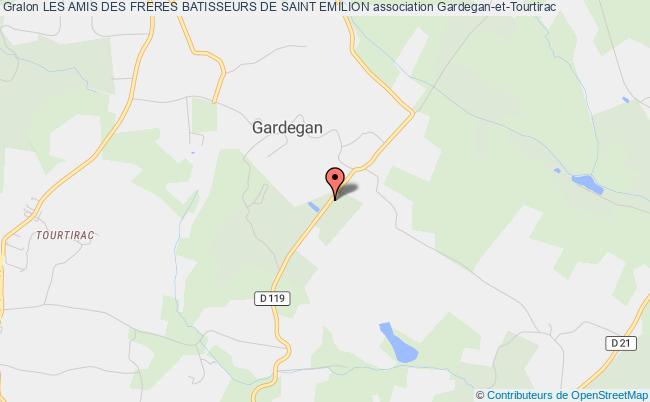 plan association Les Amis Des Freres Batisseurs De Saint Emilion Gardegan-et-Tourtirac