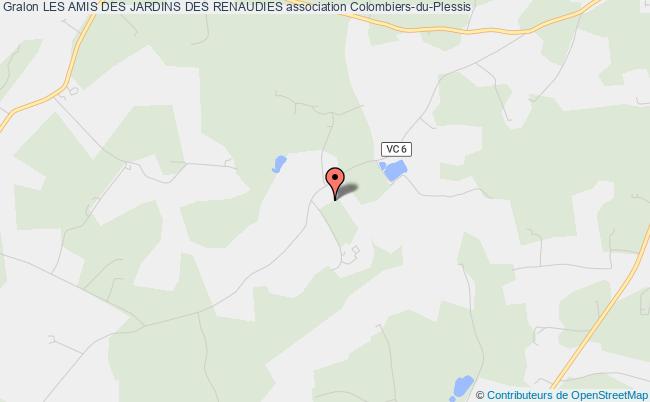 plan association Les Amis Des Jardins Des Renaudies Colombiers-du-Plessis