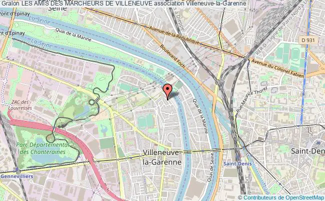 plan association Les Amis Des Marcheurs De Villeneuve Villeneuve-la-Garenne