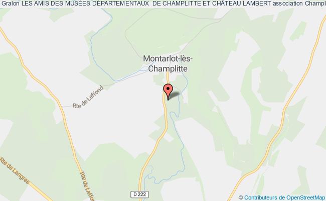 plan association Les Amis Des MusÉes DÉpartementaux  De Champlitte Et ChÂteau Lambert Champlitte