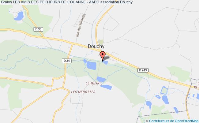plan association Les Amis Des Pecheurs De L'ouanne - Aapo Douchy-Montcorbon