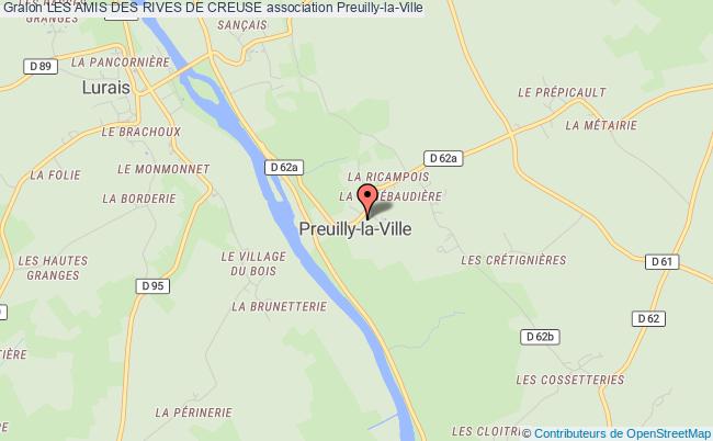 plan association Les Amis Des Rives De Creuse Preuilly-la-Ville