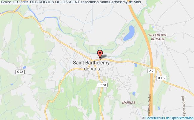 plan association Les Amis Des Roches Qui Dansent Saint-Barthélemy-de-Vals