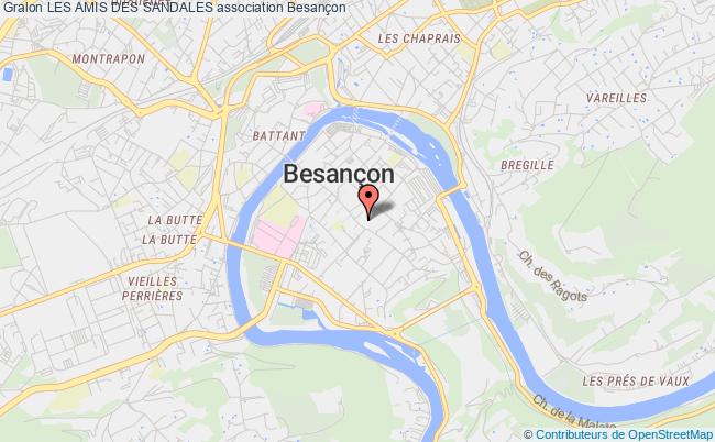 plan association Les Amis Des Sandales Besançon