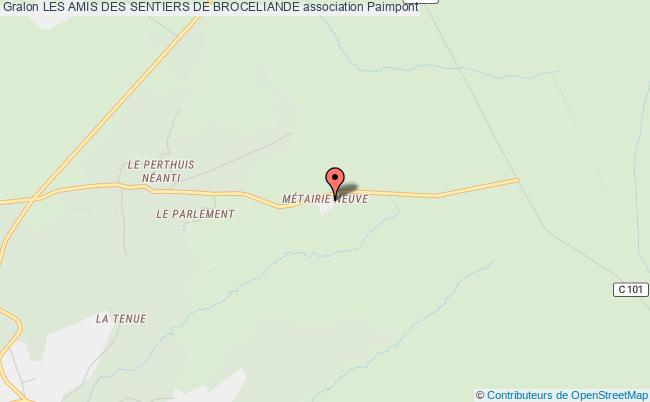 plan association Les Amis Des Sentiers De Broceliande Paimpont