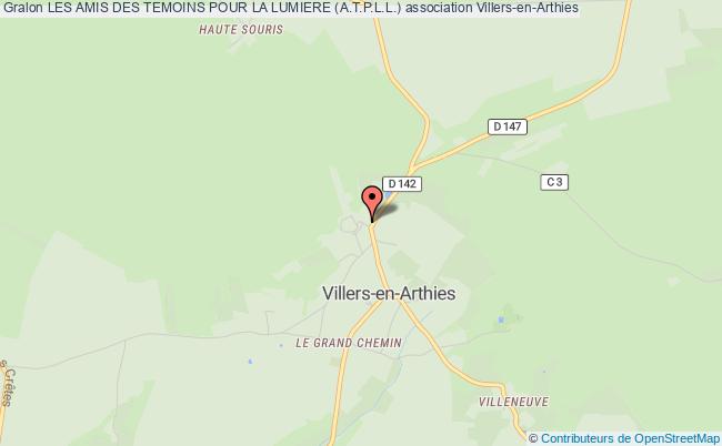 plan association Les Amis Des Temoins Pour La Lumiere (a.t.p.l.l.) Villers-en-Arthies