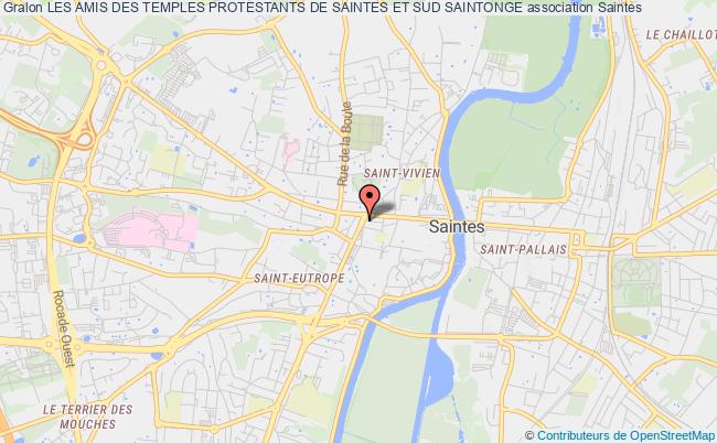 plan association Les Amis Des Temples Protestants De Saintes Et Sud Saintonge Saintes