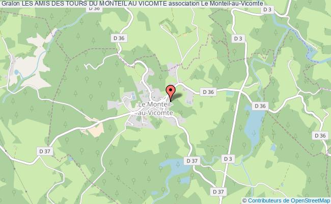 plan association Les Amis Des Tours Du Monteil Au Vicomte Le    Monteil-au-Vicomte