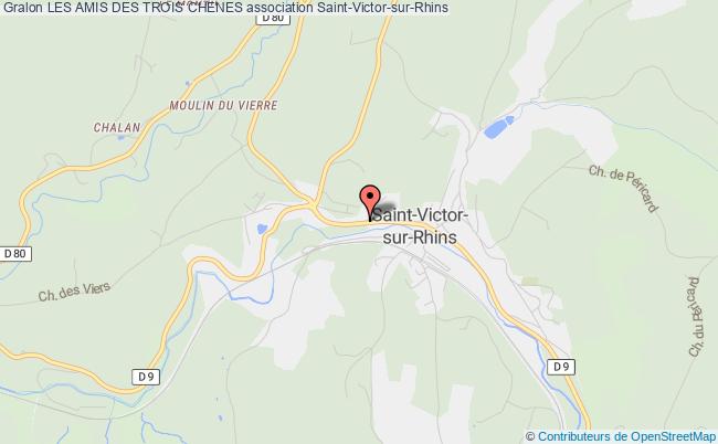 plan association Les Amis Des Trois Chenes Saint-Victor-sur-Rhins