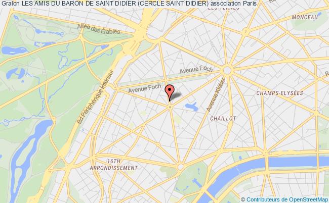 plan association Les Amis Du Baron De Saint Didier (cercle Saint Didier) Paris