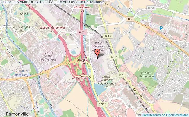 plan association Les Amis Du Berger Allemand Toulouse