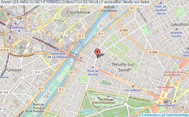 plan association Les Amis Du Beth' Habad-loubavitch De Neuilly Neuilly-sur-Seine