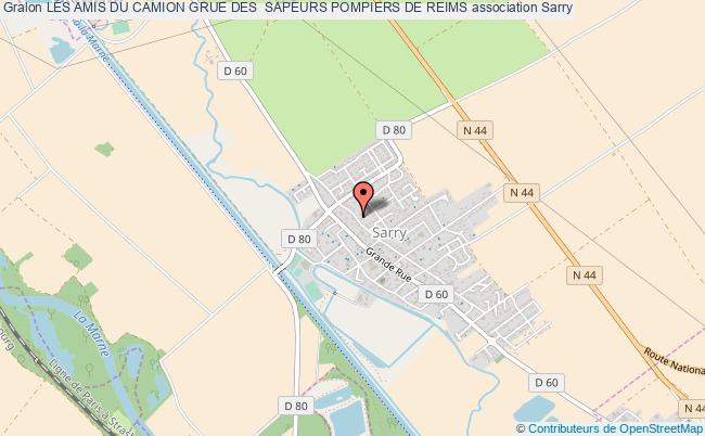 plan association Les Amis Du Camion Grue Des  Sapeurs Pompiers De Reims Sarry