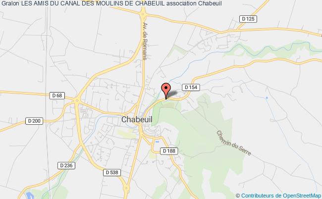 plan association Les Amis Du Canal Des Moulins De Chabeuil Chabeuil