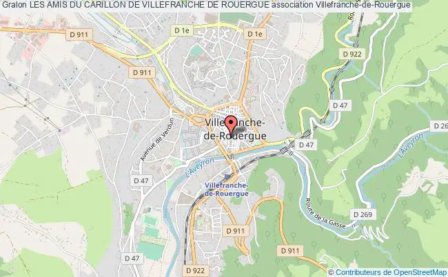 plan association Les Amis Du Carillon De Villefranche De Rouergue Villefranche-de-Rouergue