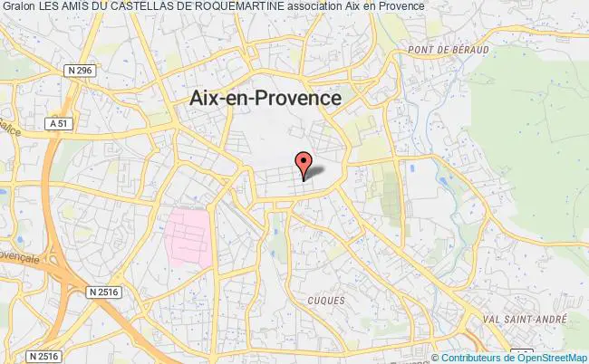 plan association Les Amis Du Castellas De Roquemartine Aix-en-Provence