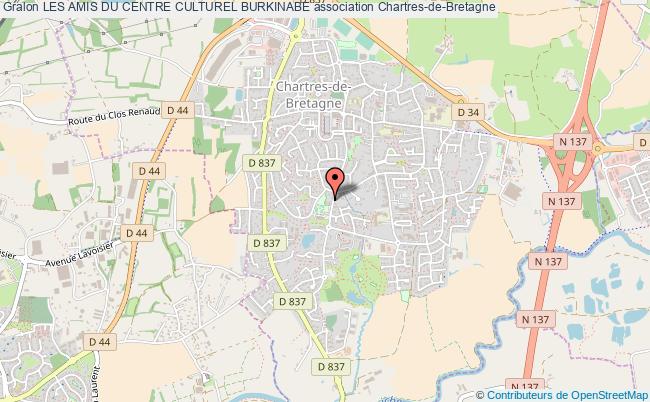 plan association Les Amis Du Centre Culturel Burkinabe Chartres-de-Bretagne