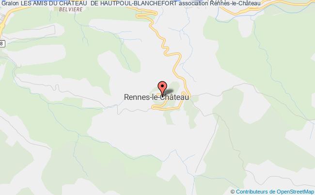 plan association Les Amis Du ChÂteau  De Hautpoul-blanchefort Rennes-le-Château