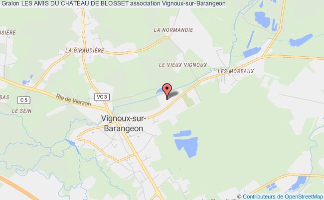 plan association Les Amis Du Chateau De Blosset Vignoux-sur-Barangeon