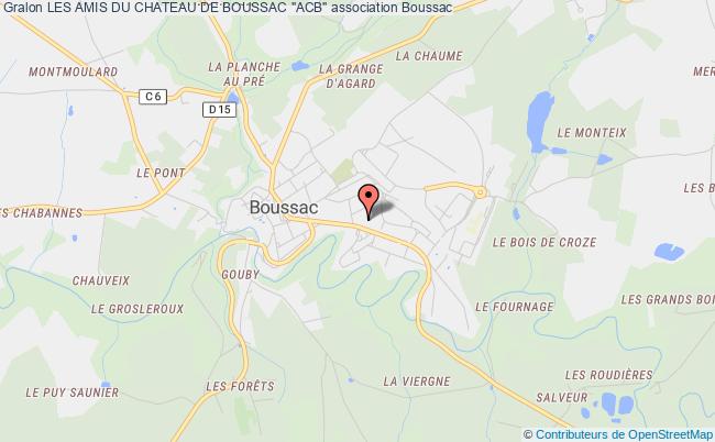 plan association Les Amis Du Chateau De Boussac "acb" Boussac