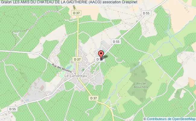 plan association Les Amis Du Chateau De La Gautherie (aacg) Crespinet