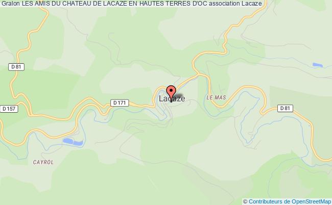 plan association Les Amis Du Chateau De Lacaze En Hautes Terres D'oc Lacaze