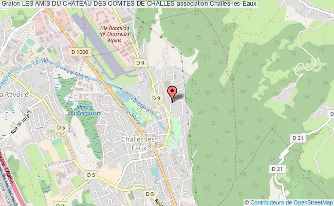 plan association Les Amis Du Chateau Des Comtes De Challes Challes-les-Eaux