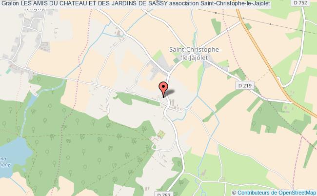 plan association Les Amis Du Chateau Et Des Jardins De Sassy Saint-Christophe-le-Jajolet