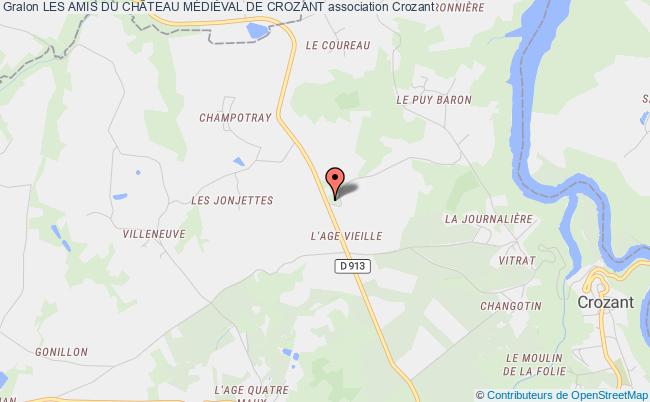 plan association Les Amis Du ChÂteau MÉdiÉval De Crozant Crozant