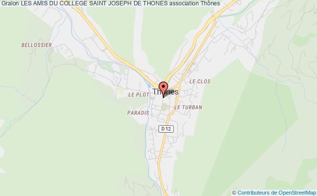 plan association Les Amis Du College Saint Joseph De Thones Thônes
