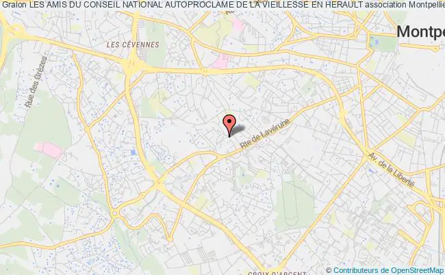 plan association Les Amis Du Conseil National Autoproclame De La Vieillesse En Herault Montpellier