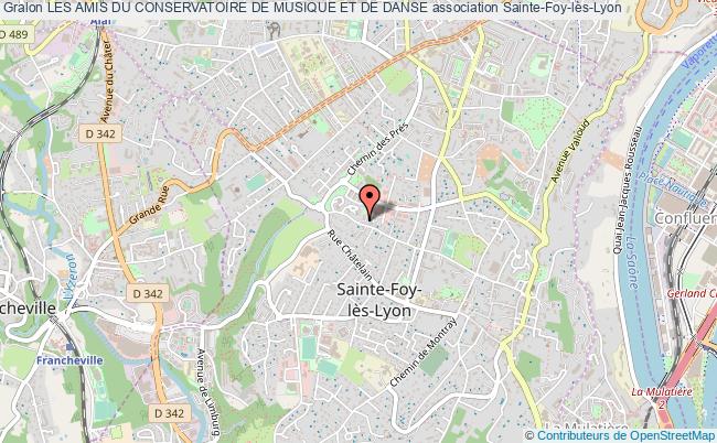 plan association Les Amis Du Conservatoire De Musique Et De Danse Sainte-Foy-lès-Lyon