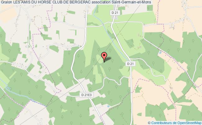plan association Les Amis Du Horse Club De Bergerac Saint-Germain-et-Mons