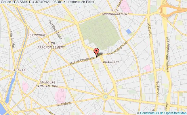 plan association Les Amis Du Journal Paris Xi Paris